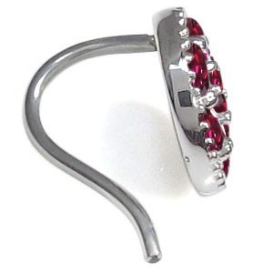  platinum ruby hook earrings Mill strike .pave catch un- necessary Christmas Point ..