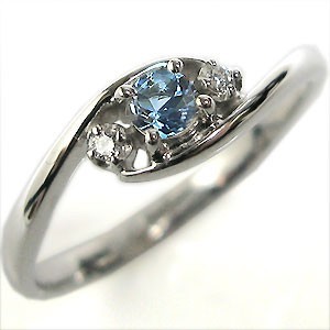 サンタマリアアクアマリン エンゲージリング プラチナ 婚約指輪 安い 一粒 指輪