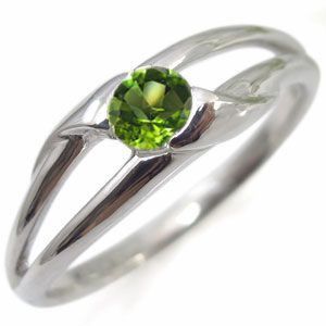 18金 一粒 指輪 8月誕生石 ペリドット リング jillanthony.com