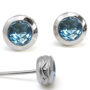 メンズ ピアス 唐草 ブルートパーズ ピアス k18 | normanhubbard.com