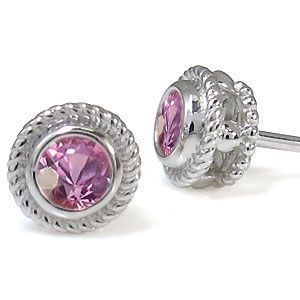  platinum men's earrings antique one bead pink sapphire men's earrings Christmas Point ..