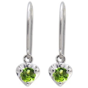 プラチナ ペリドット ピアス ハート フックピアス クリスマス ポイント ...