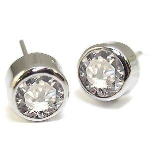 18金 ダイヤモンドピアス 一粒 ダイアモンド 1.0ct メンズ ピアス_画像2