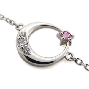  pink tourmaline anklet three day month star K10 bracele 