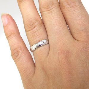 結婚指輪 マリッジリング ガーネット リング k18 ハワイアンジュエリー_画像2