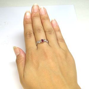 ルビー エンゲージリング プラチナ 婚約指輪 大粒 指輪 クリスマス 