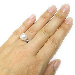 真珠指輪 パールリング 18金 あこや本真珠 指輪 ピンキーリング_画像3