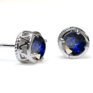 プラチナ サファイア ピアス 唐草 ハート ピアス クリスマス ポイント消化