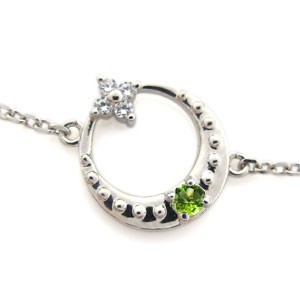  peridot anklet month star motif 10 gold bracele 