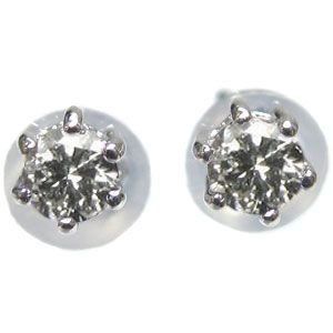プラチナ ダイヤモンドピアス 一粒 シンプル メンズ ピアス クリスマス