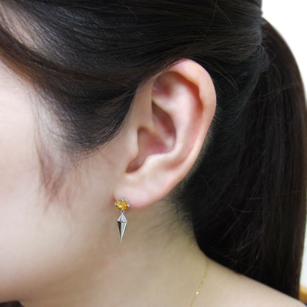  citrine earrings Cross elegant earrings 10 gold 