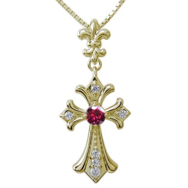 ルビー メンズ K18 ネックレス クロス ネックレス www.anac-mali.org