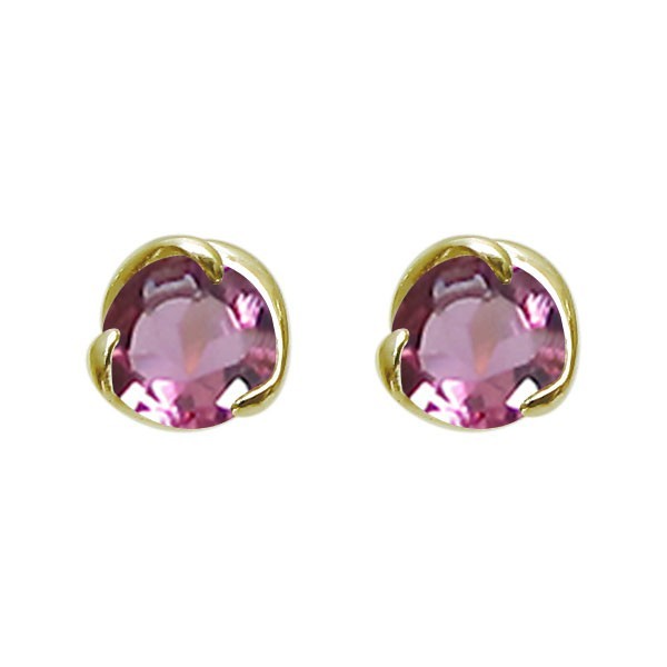 ピンクトルマリン メンズピアス 一粒 10金 メンズピアス アクセサリー ...