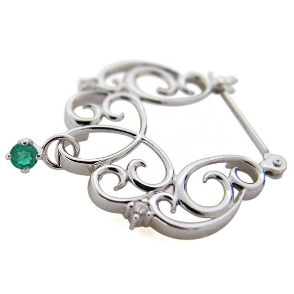  earrings lady's popular hoop emerald 10 gold Tang .k Rossi ng