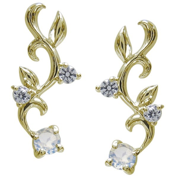 定番人気! ピアス アラベスク ロイヤルブルームーンストーン ピアス