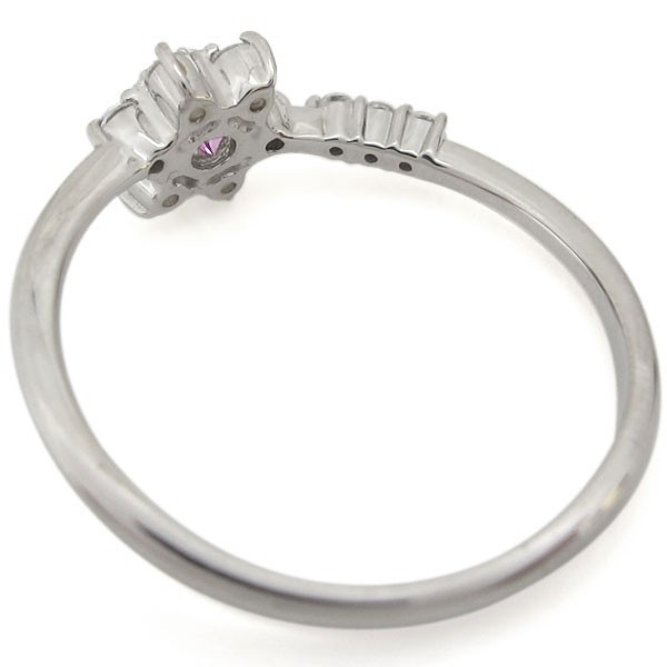 結婚10周年 ピンクサファイア 流れ星 婚約指輪 安い エンゲージリング