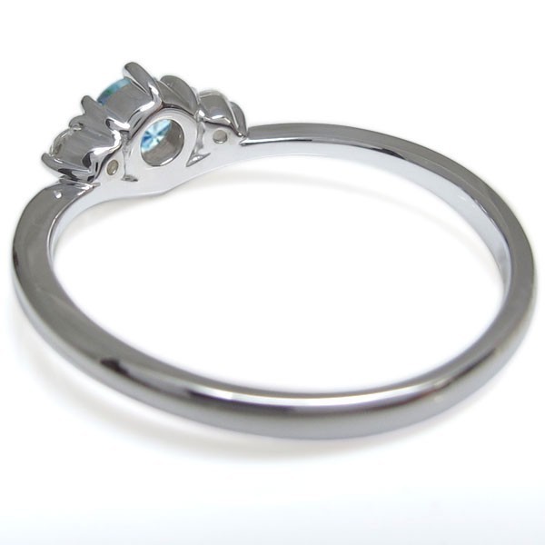 ブルートパーズ V字エンゲージリング シンプルエンゲージリング 婚約指輪 安い K18_画像4