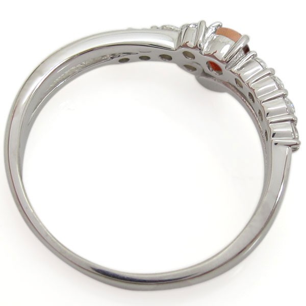 エンゲージ ガーネットリング 結婚10周年 V字 婚約指輪 安い K18_画像4