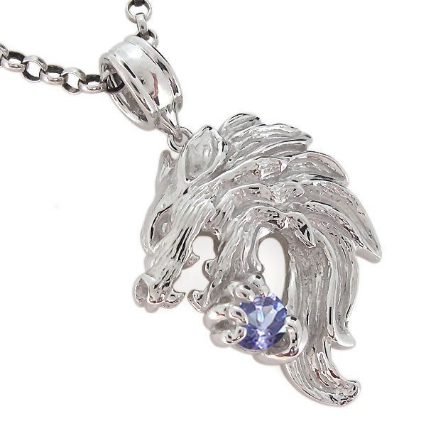  men's platinum top only pendant head tanzanite 12 month birthstone oo kami