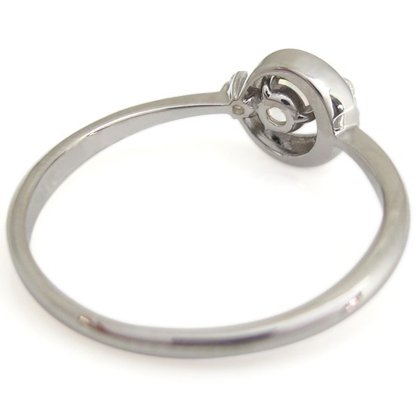 高質で安価 月モチーフ エンゲージリング オパール プラチナ 婚約指輪