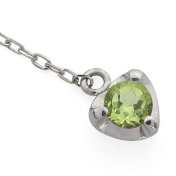 プラチナ ペリドット ハートピアス クリスマス ロングピアス 揺れる 一 ...