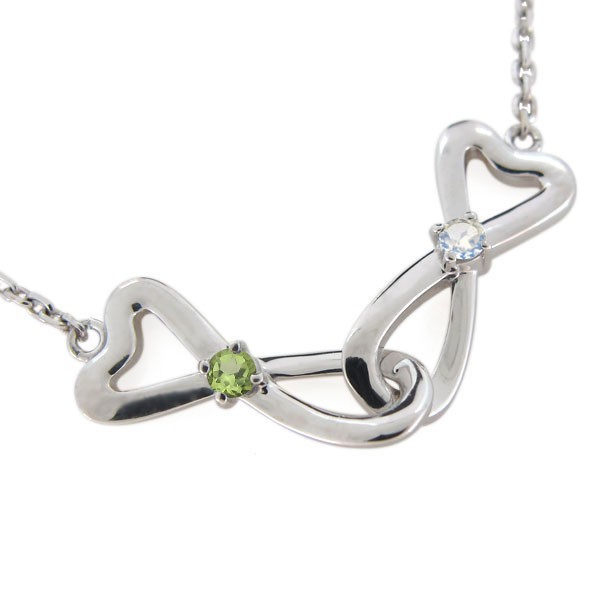  lady's bracele platinum peridot 8 month birthstone Heart adult pretty 