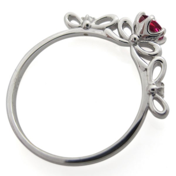レディース リボン K18 ルビー 婚約指輪 安い エンゲージリング_画像4