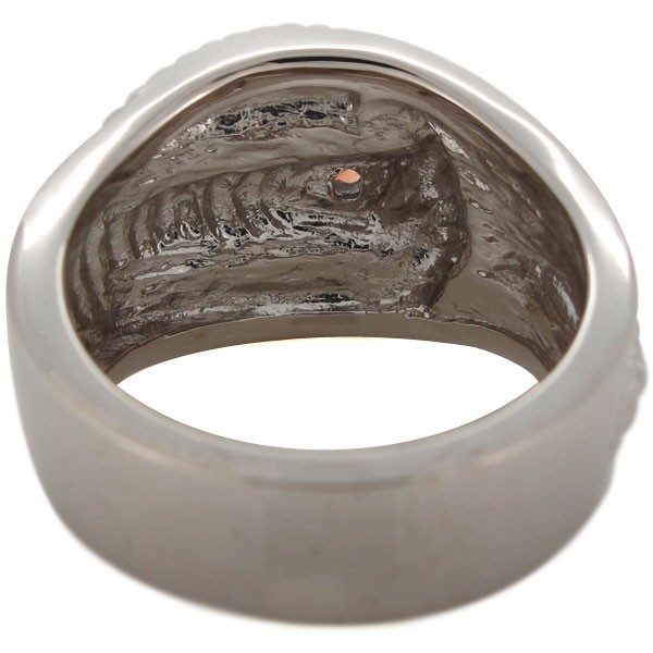 指輪 リング 太め k18 メンズ 蛇 スネーク 天然石 ガーネット_画像4