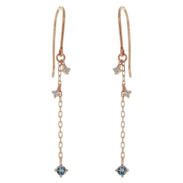 18%OFF】 アクアマリンサンタマリアピアス レディース 18金