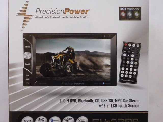 #USA Audio/ America. Precision power Precision Power(PPI) PV-620B *6.2 -inch screen *Bluetooth/DVD/USB/SD/AUX-IN* with guarantee * tax included 