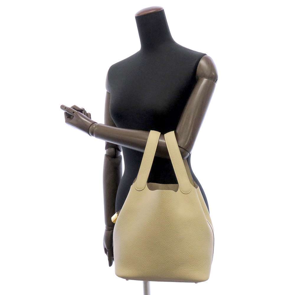 エルメス ハンドバッグ ピコタンロックMM トレンチ/ゴールド金具 トリヨンクレマンス U刻印 5