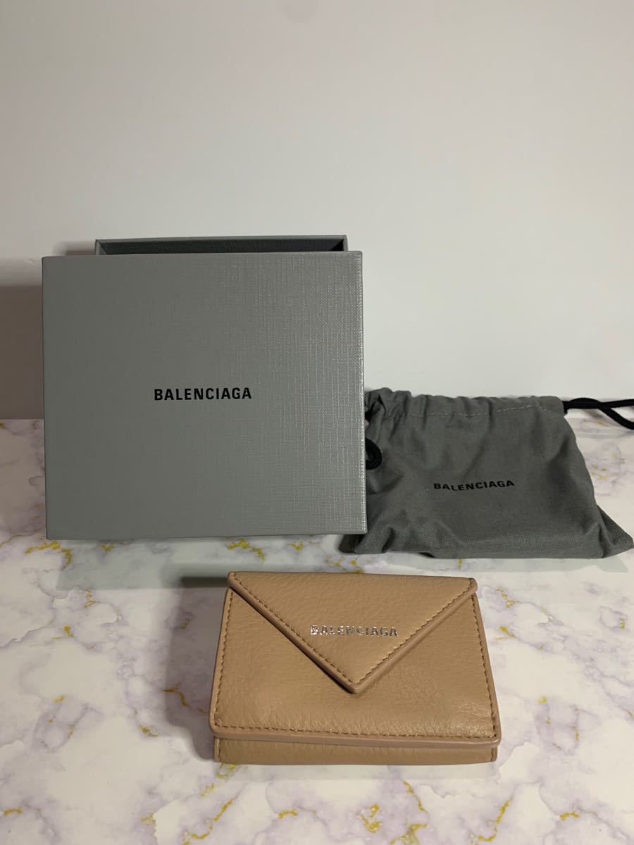 新品未使用 BALENCIAGA バレンシアガ ペーパーミニウォレット ミニ財布