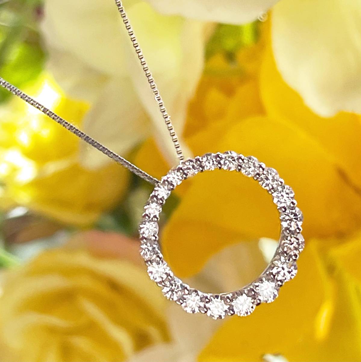 0.70ct 上質ダイヤモンド PT900 ラウンドネックレス | cottonclub.hr