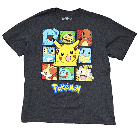 【XS】 USA版 ポケモン ピカチュウ キャラクター Tシャツ USキッズ メンズXS相当 ポケットモンター 古着 BA3521_画像1