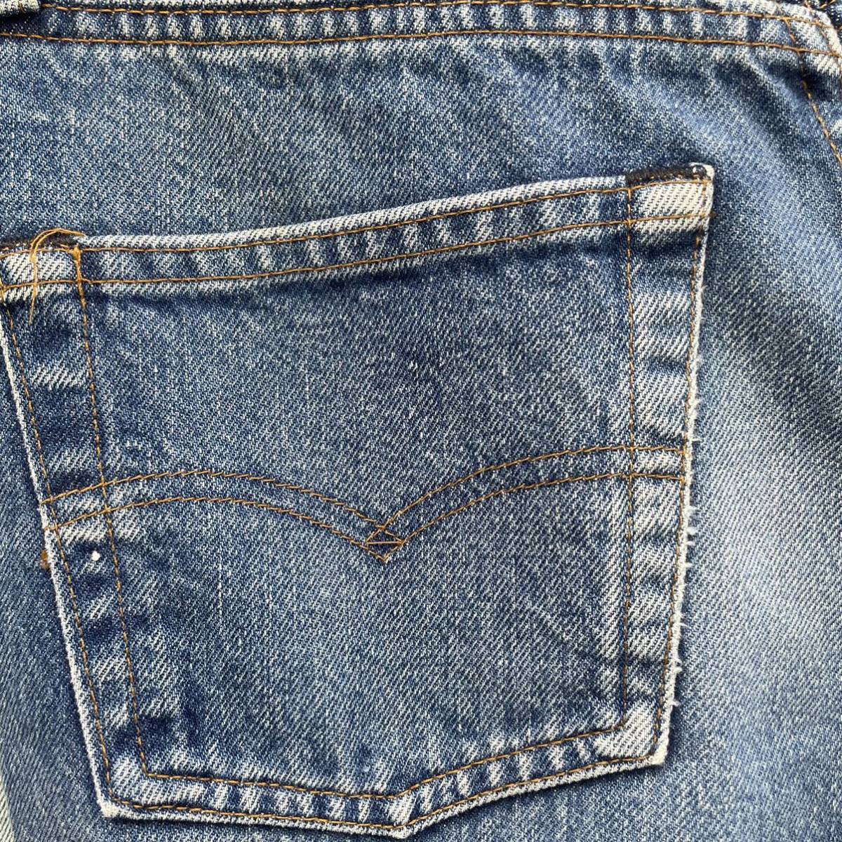 80 годы vintage Levi\'s Levi's 501 красный уголок cut off Denim Vintage W26