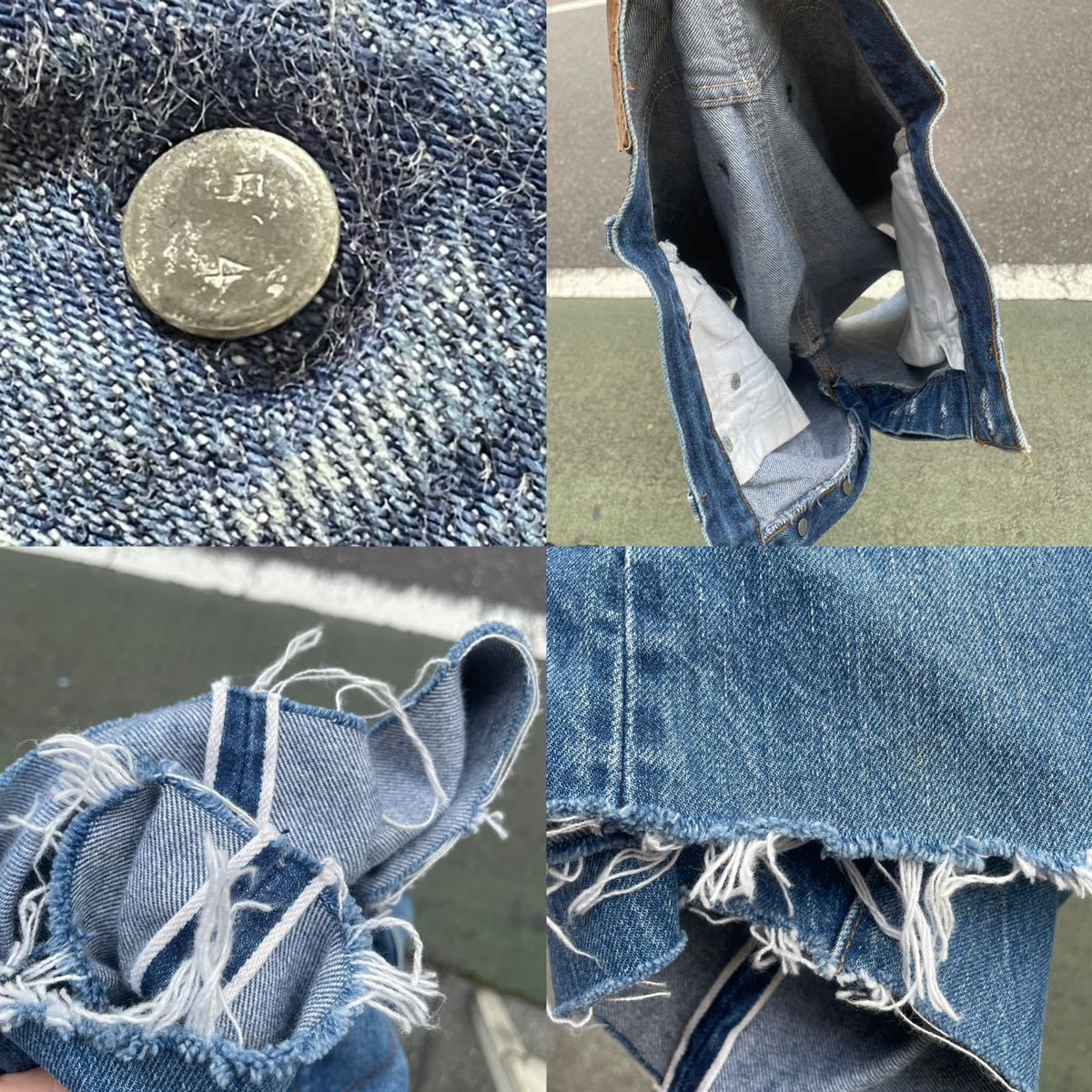 80年代vintage Levi's リーバイス501 赤耳 カットオフデニム ビンテージ W26_画像9