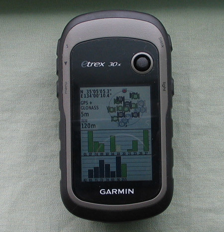 GARMIN ガーミン ハンディGPS etrex30x 日本語メニュー変換済み 地図２種類付き _衛星番号255が「みちびき」