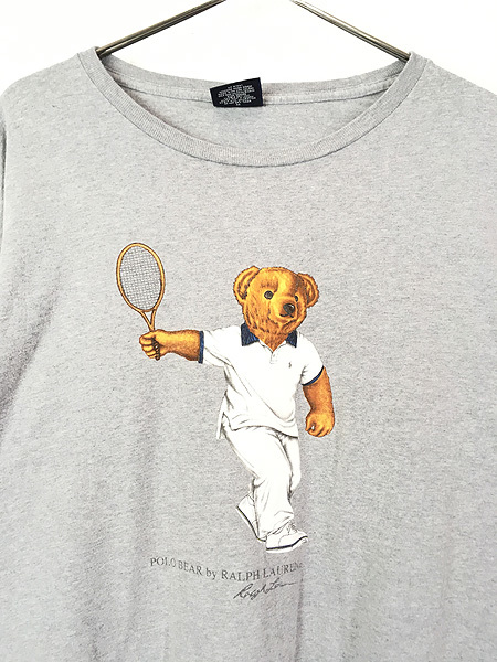 古着 90s Polo Ralph Lauren 「POLO BEAR」 テニス ポロベア Tシャツ XL 古着_画像2