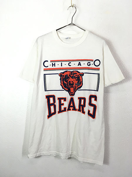 古着 80s USA製 Champion NFL Chicago Bears ベアーズ BIG プリント Tシャツ L 古着_画像1