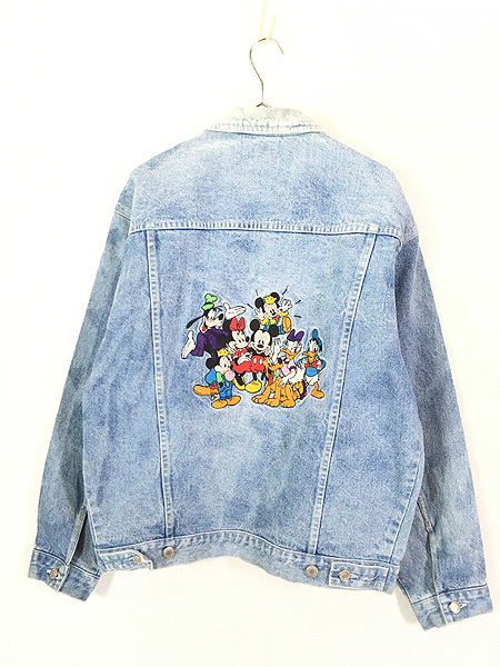 古着 90s Disney Mickey ミッキー 大集合 デニム ジャケット Gジャン M 古着_画像1