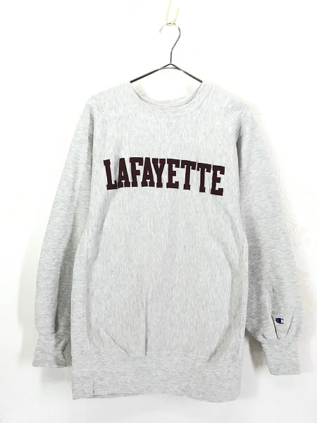 古着 90s USA製 Champion Reverse Weave 「LAFAYETTE」 パッチ リバース スウェット L 古着