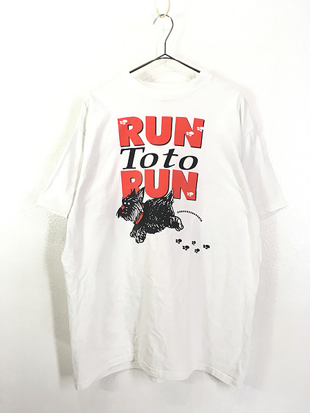 古着 90s USA製 The Wizard Of Oz オズの魔法使い 「RUN To to RUN」 トト Tシャツ XXL 古着