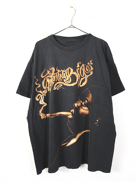 古着 00s Notorious B.I.G. 煙草 スモーク BIG プリント ヒップホップ ラップ Tシャツ XXL位 古着_画像1