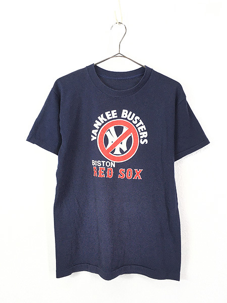 古着 80s ヤンキース × レッドソックス 「YANKEE BUSTERS」 パロディ Tシャツ M位 古着