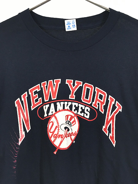 古着 80s USA製 Champion MLB NY Yankees ヤンキース Tシャツ XL 古着_画像2