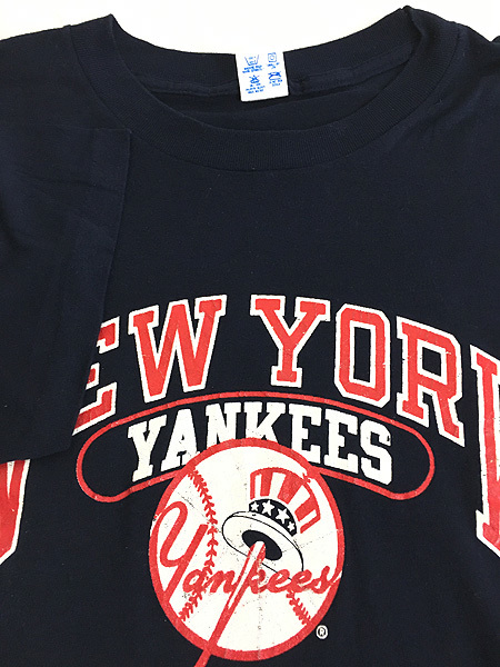 古着 80s USA製 Champion MLB NY Yankees ヤンキース Tシャツ XL 古着_画像4