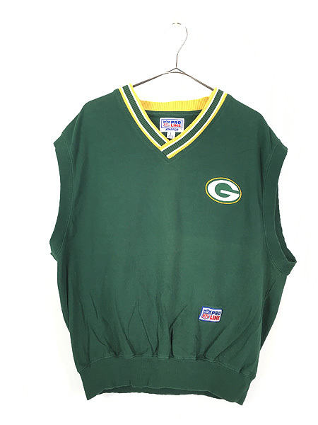 古着 Starter NFL GREEN BAY PACKERS パッカーズ スウェット ベスト L 古着