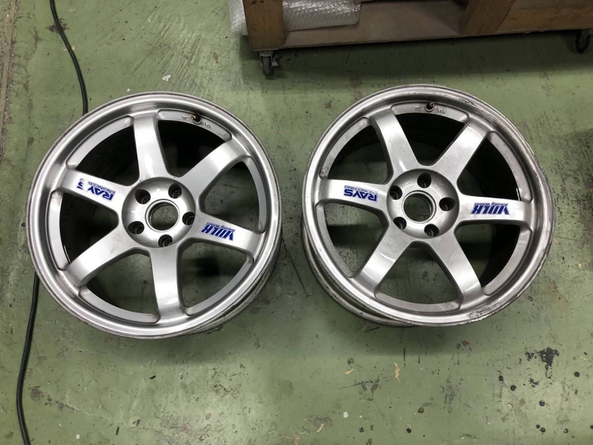 レイズ RAYS TE37 18インチ 9.5J +12 鍛造 114.3 5穴 GTR ボルク