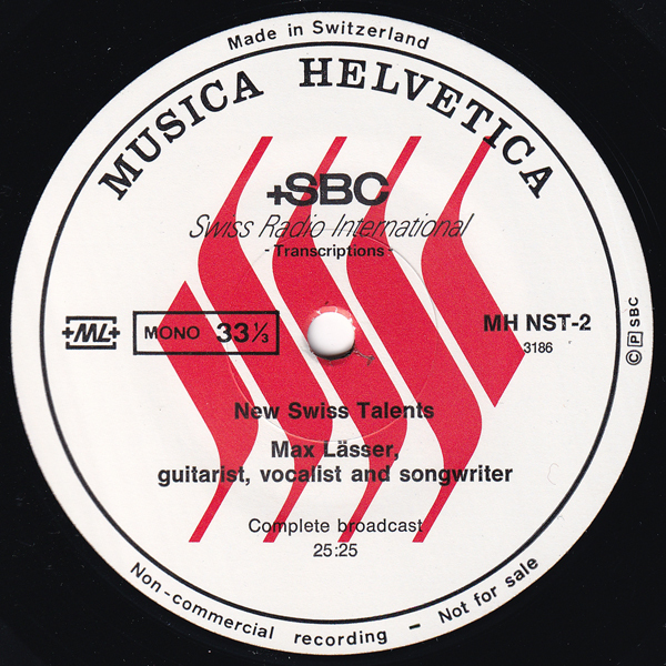 欧州 非売品LP☆MAX LASSER Musica Helvetica（Switzerland Promo SBC MH NST-2）NOT FOR SALE マックス・ラッサー フォーク ニューエイジ_画像4