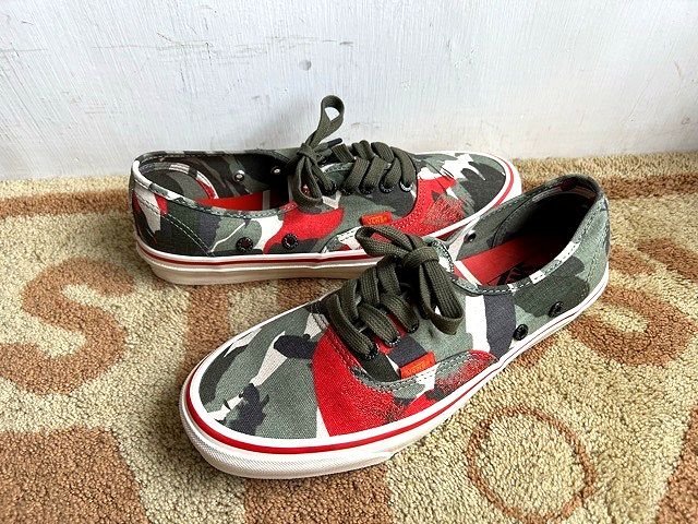 バンズ ナイジェルケーボン Nigel Cabourn × VANS VAULT OG オーセンティック LX ARMY GREEN CAMO 29cm カモ 迷彩_画像1